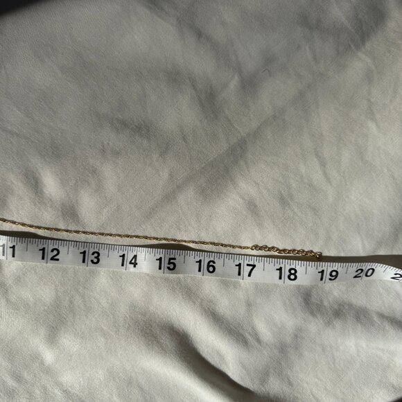 NWOT MonogramHub Script Name Necklace "Cantrell" 14k Gold Plated, 18" Link Chain - Picture 15 of 15